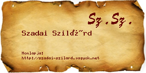 Szadai Szilárd névjegykártya
